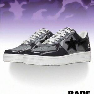 Bape Black and Gray Star Sneakers